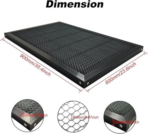MCWlaser Honeycomb Laser Table 900 x 600mm/35.43" x 23.62" for CO2 Laser Engraver Cutting Engraveing Machine in Saudi Arabia