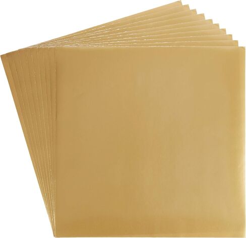 (10) 12" x 12" Sheets - Oracal 651 Gold Adhesive Craft Vinyl for Cricut, Silhouette, Cameo, Craft Cutters, Printers, and Decals - Gloss Finish - Outdoor and Permanent in Saudi Arabia