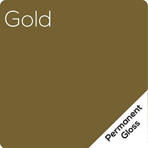 (10) 12" x 12" Sheets - Oracal 651 Gold Adhesive Craft Vinyl for Cricut, Silhouette, Cameo, Craft Cutters, Printers, and Decals - Gloss Finish - Outdoor and Permanent in Saudi Arabia