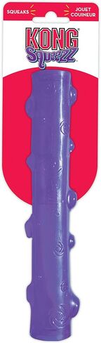 KONG - Squeezz Stick - Strong Squeaky Dog Toy, Squeaks even if punctured - For Large Dogs (Assorted Colors) in Saudi Arabia