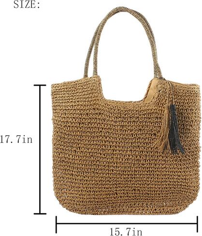 Hand Woven Straw Bag Summer Travel Straw Beach Bags for Women Square Top Handle Straw Handbag in Saudi Arabia