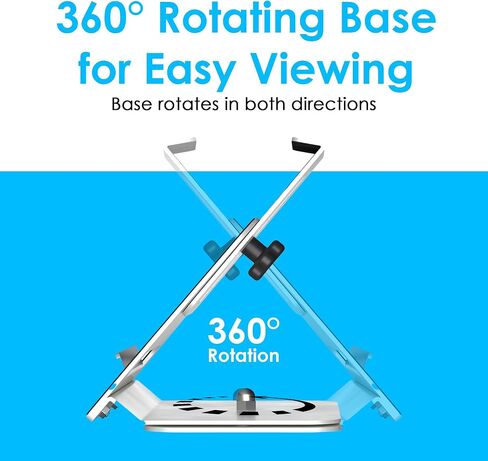 POS VALLEY Kiosk iPad Stand – Universal Tablet Holder Compatible Tablet 8-13inch, 360 Rotate, Anti-Theft Lock, PreDrilled Mounting Holes - POS Register, Retail Business, Checkout, Cashier (White) in Saudi Arabia
