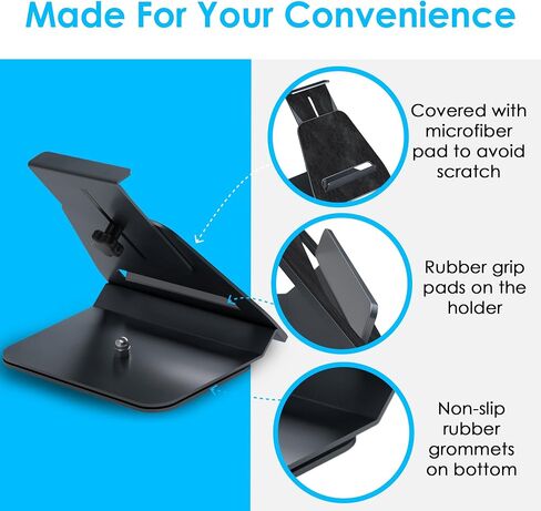 POS VALLEY Kiosk iPad Stand – Universal Tablet Holder Compatible Tablet 8-13inch, 360 Rotate, Anti-Theft Lock, PreDrilled Mounting Holes - POS Register, Retail Business, Checkout, Cashier (White) in Saudi Arabia