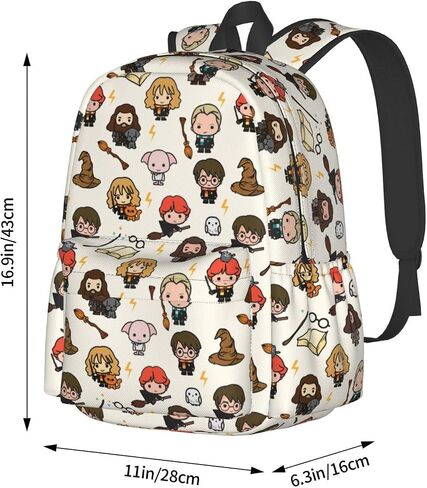Tangomer Cartoon Magic Movie Backpack 16in Large Capacity Fashionable Versatile Fun Laptop Backpack Cartoon Printed Daypack in Saudi Arabia