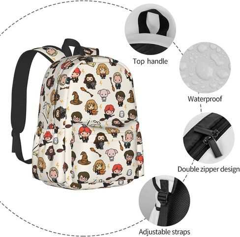 Tangomer Cartoon Magic Movie Backpack 16in Large Capacity Fashionable Versatile Fun Laptop Backpack Cartoon Printed Daypack in Saudi Arabia