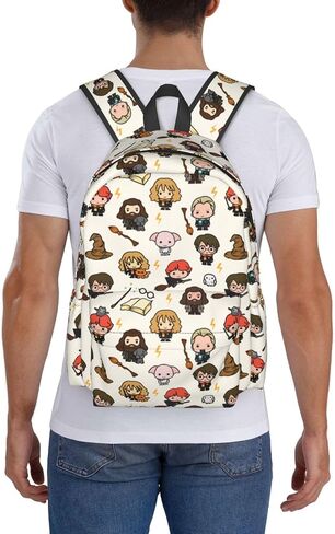 Tangomer Cartoon Magic Movie Backpack 16in Large Capacity Fashionable Versatile Fun Laptop Backpack Cartoon Printed Daypack in Saudi Arabia