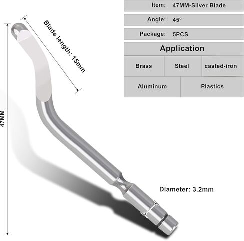 WYNNsky Deburring Tool Kit, 20pcs Rotary Deburr Blades Set for Metal, Plastic, Aluminum and Wood in Saudi Arabia
