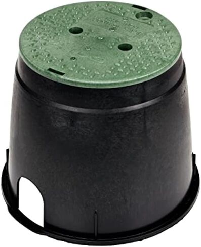 NDS 111BC Standard Series Round Valve Box Overlapping Cover-ICV, Inch, Black/Green Automatic Lawn Drip Irrigation Kits, 10" B/G in Saudi Arabia