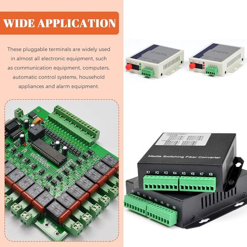 Tanstic 32Sets 5.08mm Pitch 2 3 4 5 6 7 8 9 10 Straight Pins PCB Mount Screw Terminal Block Male Female Pluggable Terminal Blocks Connector Socket Set in Saudi Arabia