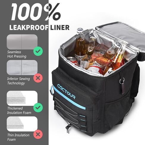 Backpack Cooler,36 Can Cooler Backpack Insulated Waterproof,Leakproof Beach Travel Camping Lightweight Backpack for Men Women in Saudi Arabia