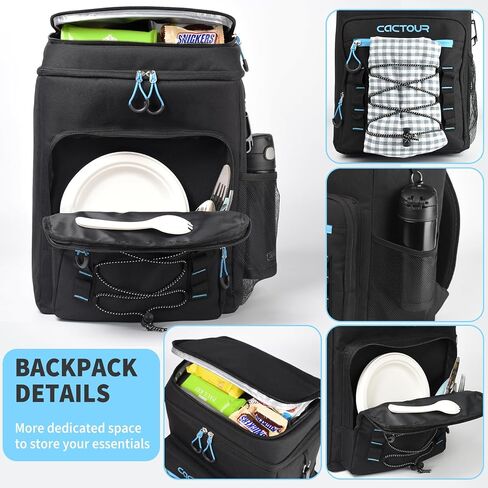 Backpack Cooler,36 Can Cooler Backpack Insulated Waterproof,Leakproof Beach Travel Camping Lightweight Backpack for Men Women in Saudi Arabia