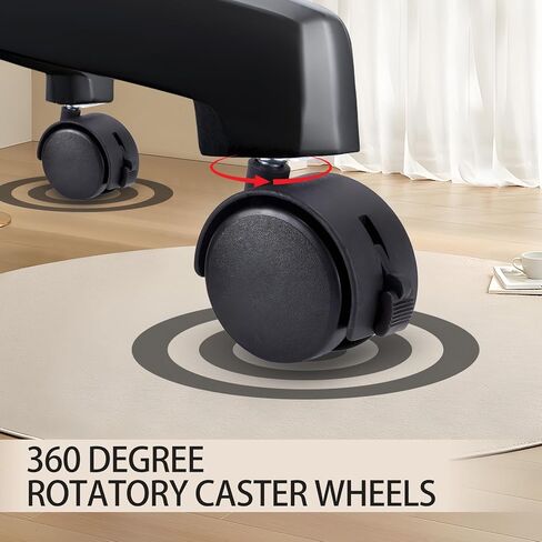 Zorfeter 1.5 Inch M8 Threaded Stem Casters Wheels, Black Nylon Furniture Casters Set of 4, Heavy Duty Replacement Swivel Casters Wheels for Furniture, Cart, Cabinet, Shelf in Saudi Arabia