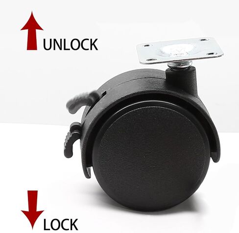 Zorfeter 1.5 Inch M8 Threaded Stem Casters Wheels, Black Nylon Furniture Casters Set of 4, Heavy Duty Replacement Swivel Casters Wheels for Furniture, Cart, Cabinet, Shelf in Saudi Arabia