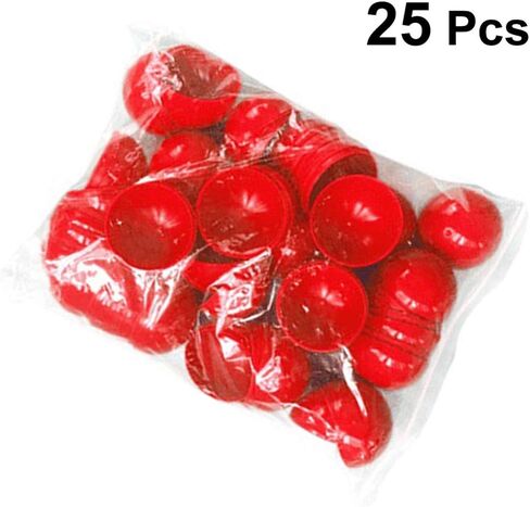 Vaguelly 25pcs Bingo Balls Raffle Balls Balls Openable 40MM Table Activity Balls Plastic Hollow Pong Balls for Raffles Bingo Game Entertainment DIY Project, Red Outdoor Decor in Saudi Arabia