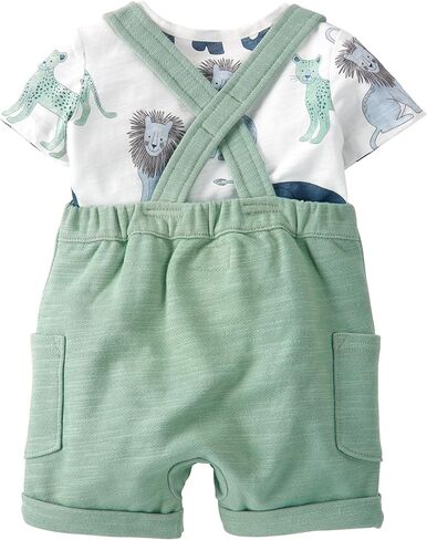 little planet by carter's unisex-baby 2-piece Organic Cotton Shortall SetPlaywear Set in Kuwait