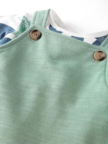 little planet by carter's unisex-baby 2-piece Organic Cotton Shortall SetPlaywear Set in Kuwait