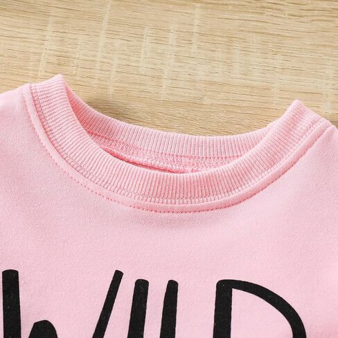 ملابس fhutpw للفتيات الصغيرات بأكمام قصيرة وقمصان وقمصان قصيرة ومجموعات ملابس صيفية 3 6 12 18 شهرًا (Wild Like My Curls Pink، 18-24 شهرًا) in Kuwait