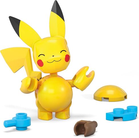 MEGA Pokémon Building Toys Set Pikachu & Zubat with 40 Pieces, 2 Poseable Characters and Poké Ball, 2 Inches Tall, for Kids in Saudi Arabia