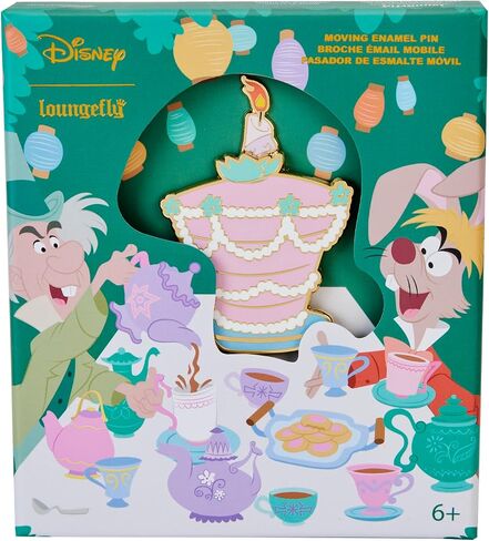 Loungefly Disney Alice in Wonderland Unbirthday Cake Sliding 3" Collector Box PIN in Saudi Arabia