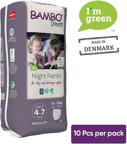 سراويل Bambo Nature Premium Dreamy Night: للفتيات من عمر 4 إلى 7 سنوات، عدد 60 قطعة in Kuwait