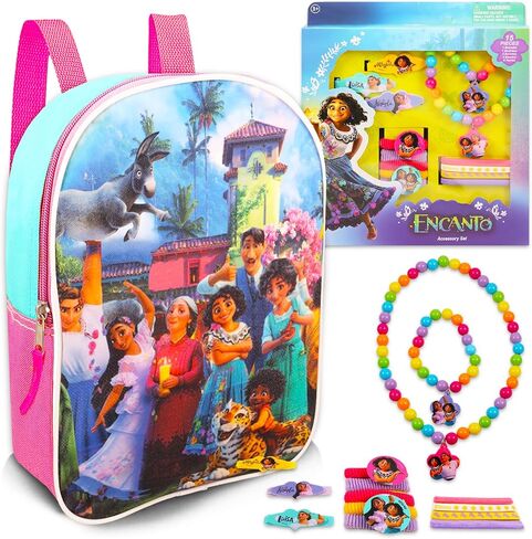 Disney Encanto Gift Set for Girls - Bundle with Encanto Mini Backpack Plus Encanto Jewelry Set with Necklace, Hair Clips, and More Accessories | Encanto Birthday Gifts in Saudi Arabia