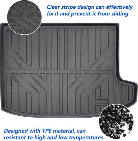 TECHPICCO Cargo Liner Fit for Chevy Trax 2024, All Weather Trunk Mat Waterproof Cargo Mat Compatible with Chevrolet Trax Accessories 2024 2025 Odorless SUV Cargo Liner Black in Saudi Arabia