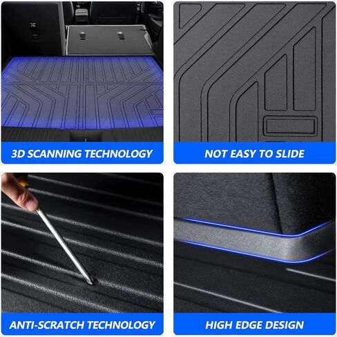 TECHPICCO Cargo Liner Fit for Chevy Trax 2024, All Weather Trunk Mat Waterproof Cargo Mat Compatible with Chevrolet Trax Accessories 2024 2025 Odorless SUV Cargo Liner Black in Saudi Arabia