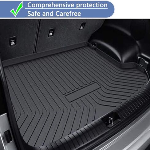 All Weather Rear Cargo Liners Trunk Tray Mats Protector Custom Compatible with KIA Sportage 2017 2018 2019 2020 2021 2022, 3D Waterproof Durable Odorless Flexible Black TPO Accessories in Saudi Arabia