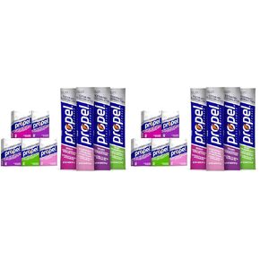 Propel Powder Packets, 3 Flavor Variety Pack, Electrolytes, Vitamins and No Sugar, Packaging May Vary, 0.88 Ounce (Pack of 5) in Kuwait