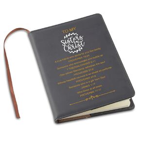 LQRI Christian Sister Notebook Faith Religious Gifts for Sister in Christ Bible Notebook Faith Based Spiritual Journal Notebook (black) in Saudi Arabia