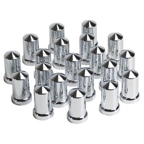 JESONN 20 قطعة على شكل رصاصة 33 مم من الكروم ABS بلاستيك العروة يغطي العروات مع شفة للدفع لشبه الشاحنات (20) in Kuwait