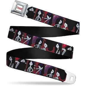 Cartoon Network Belt, Seatbelt Buckle Belt, Adventure Time Marceline Poses Collage Reds, Adjustable in Saudi Arabia