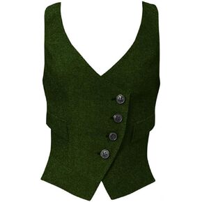 بدلة نسائية سترة متعرجة تويد الأعمال سليم صالح صدرية سيدة سترة بلا أكمام in Kuwait