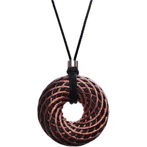 Tensor Rings copper Double Vortex Spiral pandent Orgonite necklace 1.6 Inch Meditation Accessories,balance energy Handmade black resin in Kuwait