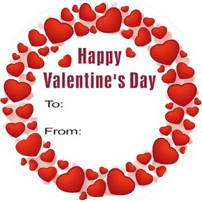 Valentine's Day Gift Tags 72PCS 2-Inch Love Stickers Happy Valentine's Day Stickers Red Round Love Labels for Holiday Gift Signing, Sealing, and Decoration in Saudi Arabia