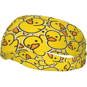 Cute Duck Print Workout Headbands,Yoga Sport Workout Sweatband for Running Sports Travel Fitness Men Women in Saudi Arabia