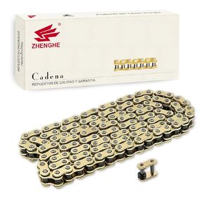 525 X-Ring Motorcycle Chain 120 Links with Connecting Master Link 525H High Performance Heavy Duty Gold Drive Chain for Motorcycle Bicycle Go Kart Mini Trail Bike in Saudi Arabia