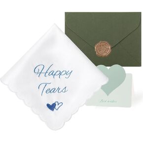 مناديل الزفاف شيء أزرق هدية العروس لأم العروس منديل تذكاري للزفاف دموع سعيدة in Kuwait