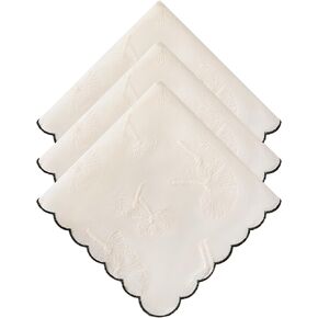 مناديل قطنية رائعة للنساء منديل مطرز للسيدات مناديل بيضاء مناديل صدفية لحفلات الزفاف in Kuwait