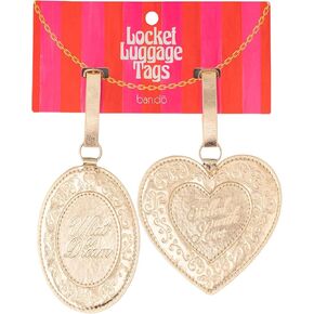 ban.do Getaway Suitcase Tag Set of 2 for Travel, Novelty Shaped Durable Vegan Leather Luggage Identifier (Lockets) in Saudi Arabia
