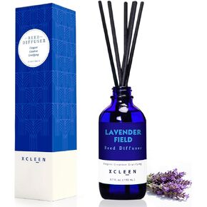 مجموعة ناشر القصب، ناشر زيت حقل اللافندر مع العصي، ناشر عطر منزلي طويل الأمد لديكور مكتب رف الحمام، معطرات هواء فاخرة 3.7 أونصة (110 مل) in Kuwait