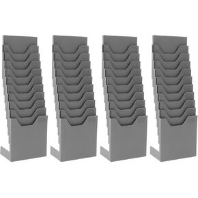 jojofuny 4pcs Time Card Rack: Expand Time Card Holder with 10 Slots Plastic Standing Holder Racks for Office Factory to Record Attendance Indoor Outdoor in Kuwait