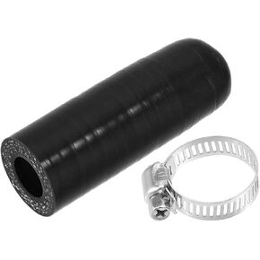 1/2" 12mm ID Black High Temperature Silicone Coolant Cap with Clamp for Coolant Heater Bypass Vacuum Water Port Protective End Cap 60mm Inside Length in Saudi Arabia