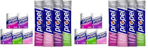 Propel Powder Packets, 3 Flavor Variety Pack, Electrolytes, Vitamins and No Sugar, Packaging May Vary, 0.88 Ounce (Pack of 5) in Kuwait