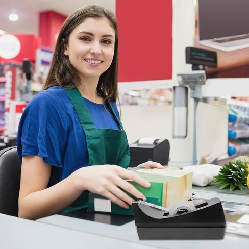 10 عبوات من موزعات الأشرطة السوداء لسطح المكتب، موزع شريط لاصق كبير غير قابل للانزلاق، حامل شريط مكتبي للمكتب والمنزل والمدرسة (لا يتضمن الشريط) in Kuwait