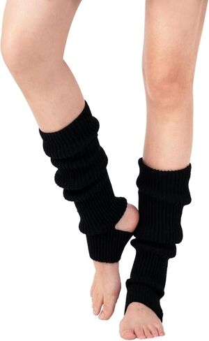 Women Winter Extra Soft Long Legwarmer Warmer Knitted Stirrup Leg Warmers for Yoga Ballet Dance in Saudi Arabia