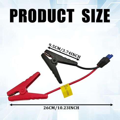 1PC EC5 Jump Starter Cable with Battery Clamps, 12V Car Portable Jumper Cables Alligator Clip to EC5 Connector with 10 AWG Silicone Wire, Smart Emergency Jump Starter Battery Booster Cables in Saudi Arabia