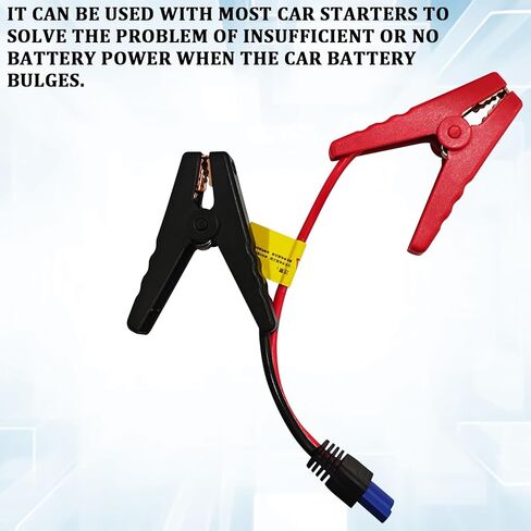 1PC EC5 Jump Starter Cable with Battery Clamps, 12V Car Portable Jumper Cables Alligator Clip to EC5 Connector with 10 AWG Silicone Wire, Smart Emergency Jump Starter Battery Booster Cables in Saudi Arabia
