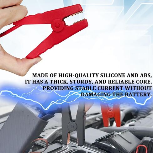 1PC EC5 Jump Starter Cable with Battery Clamps, 12V Car Portable Jumper Cables Alligator Clip to EC5 Connector with 10 AWG Silicone Wire, Smart Emergency Jump Starter Battery Booster Cables in Saudi Arabia