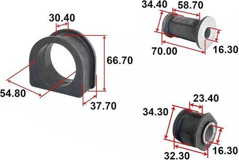 طقم جلبة توجيه كهربائي مكون من 3 قطع من BestParts متوافق مع 1996-2002 Toyota 4RUNNER؛ متوافق مع 1995-2004 تويوتا تاكوما استبدال 45517-35010، 44203-35030 in Saudi Arabia